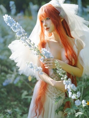 蠢沫沫 – 花丛婚纱_002