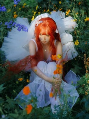 蠢沫沫 – 花丛婚纱_010
