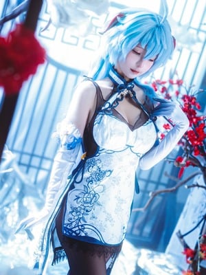 蠢沫沫 – 2024年会员 原神 甘雨旗袍_016