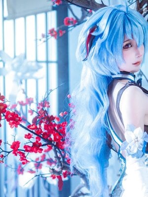 蠢沫沫 – 2024年会员 原神 甘雨旗袍_017