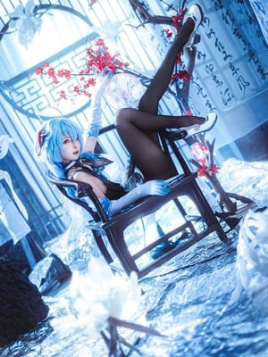 蠢沫沫 – 2024年会员 原神 甘雨旗袍_021