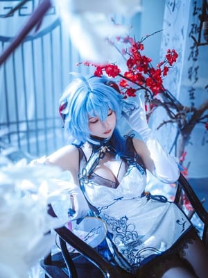 蠢沫沫 – 2024年会员 原神 甘雨旗袍_023