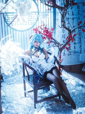 蠢沫沫 – 2024年会员 原神 甘雨旗袍_024