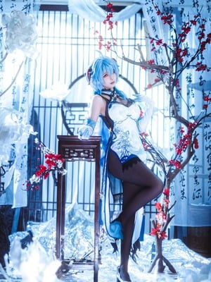 蠢沫沫 – 2024年会员 原神 甘雨旗袍_025