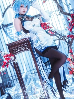 蠢沫沫 – 2024年会员 原神 甘雨旗袍_026