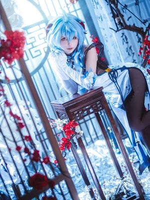 蠢沫沫 – 2024年会员 原神 甘雨旗袍_027