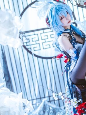 蠢沫沫 – 2024年会员 原神 甘雨旗袍_003