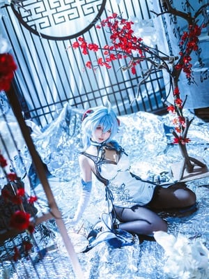 蠢沫沫 – 2024年会员 原神 甘雨旗袍_007