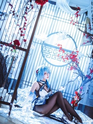 蠢沫沫 – 2024年会员 原神 甘雨旗袍_011