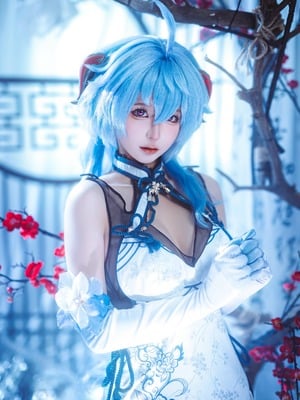 蠢沫沫 – 2024年会员 原神 甘雨旗袍_012