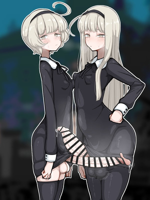 [エロガキのなつやすみ (syoya)] 竿姉妹～チンポの生えた双子姉妹が朝っぱらから勃起しまくり射精しまくり～_121