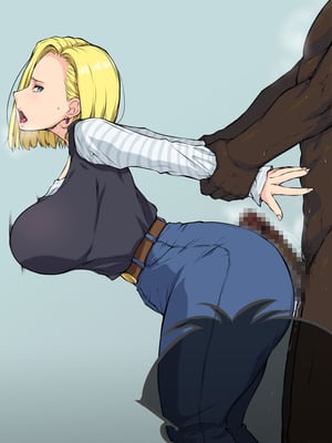 [はなきん桜 (横十輔)] いきなり巨乳パコり ～種付け異星人が18号を押しかけ寝取り堕とし～_098