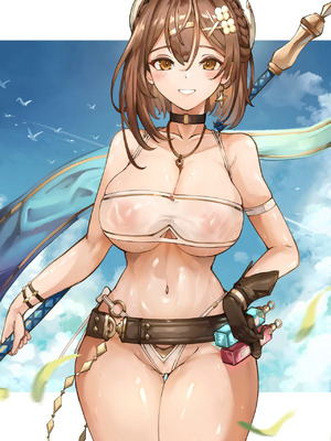 [Patreon] + [Fanbox] Yusha M ／ 勇者＜M型＞_1158_2.Ryza_white_bikini_b