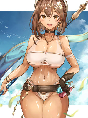 [Patreon] + [Fanbox] Yusha M ／ 勇者＜M型＞_1187_3.Ryza_white_bikini_a