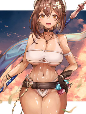 [Patreon] + [Fanbox] Yusha M ／ 勇者＜M型＞_1200_3.Ryza_white_bikini_a