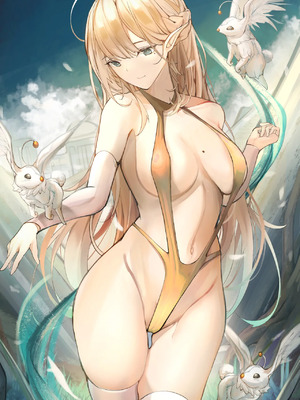 [Patreon] + [Fanbox] Yusha M ／ 勇者＜M型＞_1818_Aria_Taisa_swimsuit_gold