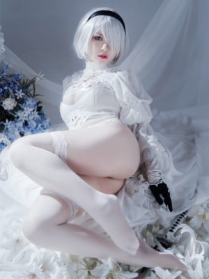 半半子BANBANKO-尼尔机械纪元2b白礼服51p_15