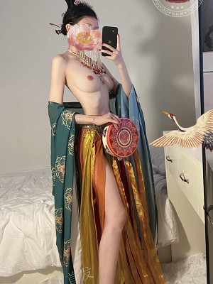 仙仙桃-女仆白丝+敦煌仙女_018
