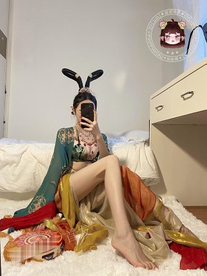 仙仙桃-女仆白丝+敦煌仙女_025