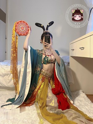 仙仙桃-女仆白丝+敦煌仙女_027