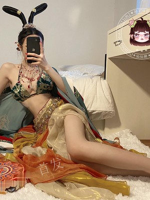 仙仙桃-女仆白丝+敦煌仙女_029