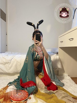 仙仙桃-女仆白丝+敦煌仙女_031