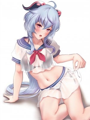 [江戸川浪漫] セーラー服甘雨 (原神) [黎欧x苍蓝星汉化组]_09
