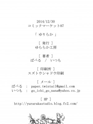(C87) [ゆららか工房 (ぱぺる、いつも)] ゆりらか_45