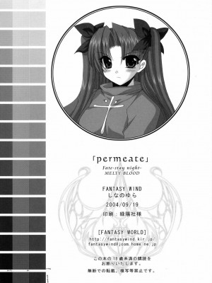 [wl00314824個人漢化] (サンクリ25) [FANTASY WIND (水無月サトシ、しなのゆら)] permeate (Fate╱stay night、月姫)_20