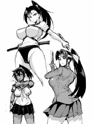 (PIXIV FANBOX) [煌野一人] [2019.02] ポニテJK退魔部ラクガキ その1 [鵺去码] [無修正]_010
