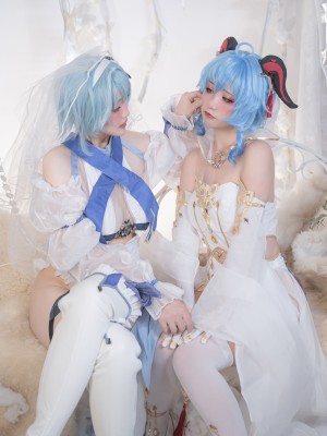 爆机少女喵小吉&云烧 - 原神花嫁：优菈&甘雨_21