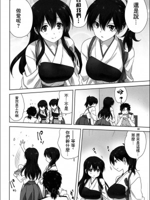 [みたらし倶楽部 (みたらし侯成)] 赤城と加賀と提督の一日 (艦隊これくしょん -艦これ-) [中国翻訳]_07