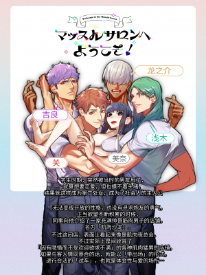 [愛沢精肉店 (愛沢アンジ)] マッスルサロンへようこそ! [官方中文] [DL版] [RJ01003738]_mascle002