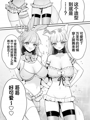 [こんこんとちゅ。] お兄ちゃんなのに妹たちに食べられる～生イキ双子と淫乱デビュー雑魚穴棒～ [中国翻訳]_10