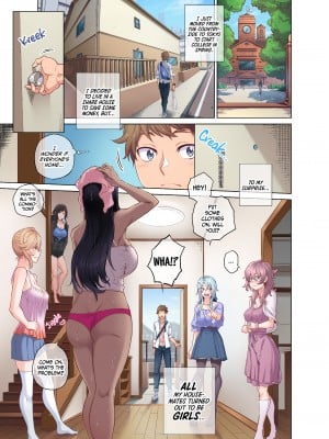 [やまなし娘。 (シツジ)] 搾精シェアハウスへようこそ｜[Shituzhi] Milked Dry By My Housemates (x3200) [Irodori Comics] [無修正]_002