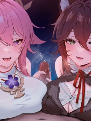 [あよ]狐のお姉さんに耳元で囁かれながら手コキされたい(原神) (崩壊：スターレイル) [白杨汉化组]_12