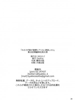 [SeaFox (霧咲白狐)] わかさぎ姫が霊夢とアリスに憑依したら (東方Project) [中国翻訳] [DL版]_27