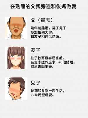[妄想ザンギ] 父が寝てる横で新しい母とセックス [中国翻訳]_004