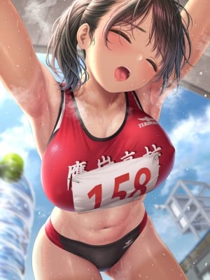 [加瀬大輝] 競技後に息切れしている陸上部JKさん　