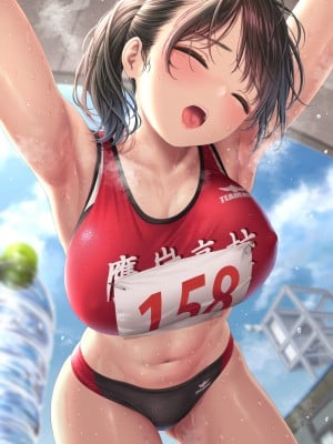 [加瀬大輝] 競技後に息切れしている陸上部JKさん　_2