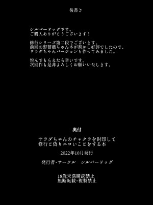 [シルバードッグ] サラダちゃんのチャクラを封印して修行と偽りエロいことをする本 (BORUTO -ボルト-) [DL版]_34