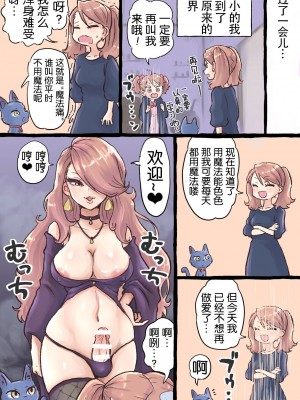 [つばめ] 召喚魔法で過去の自分を召喚して小さい自分とセックスするふたなり魔女っこの話｜魔法召唤过去的自己后，和小小的自己做爱的魔女物语 [奢侈的彩凤个人汉化]_17
