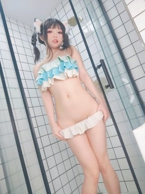 神沢永莉 - No.008 - 浴室蓝白泳衣辫子 [96P]_003