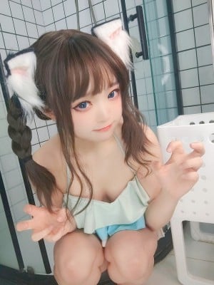神沢永莉 - No.008 - 浴室蓝白泳衣辫子 [96P]_005