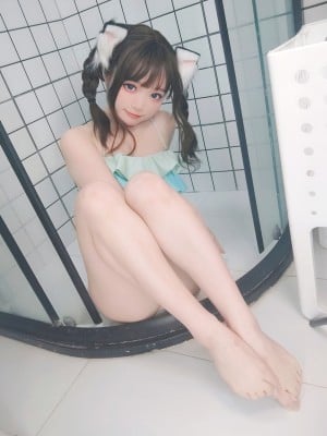 神沢永莉 - No.008 - 浴室蓝白泳衣辫子 [96P]_009