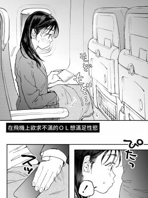 [でんぶ腿] ムラムラOLさんは飛行機の中でも性欲を満たしたい  [中国翻訳]_03