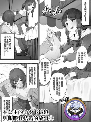 [にぎりうさぎ] 王女の命令でストーカーと結婚させられる話①｜在公主的命令下被迫與跟蹤狂結婚的故事① [天帝哥個人漢化]