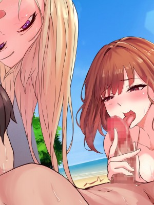 [にゃりす] サイコウのエモノ～彼女との初セッ●ス前にビーチJ●二人に童貞を狩られる話～_294