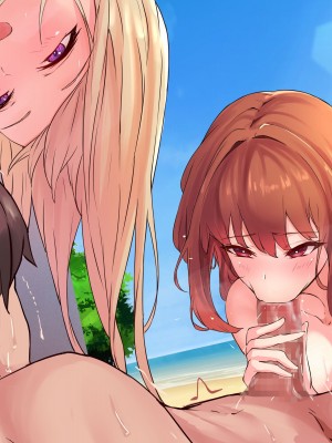 [にゃりす] サイコウのエモノ～彼女との初セッ●ス前にビーチJ●二人に童貞を狩られる話～_295