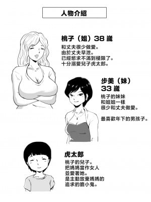 [桃尻ハッスル堂] ママとあゆみさんに搾り取られる息子の話 [中国翻訳]_Sisters_002